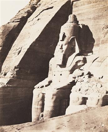 FÉLIX TEYNARD (1817-1892) Colossal Statues Seen from Three-Quarters View, the Temple of Ramese at Abu Simbel. 1851-52.                           